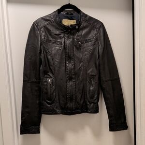 Women's Black Leather Jacket